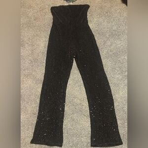 Wild Fable Glittery Black Jumpsuit